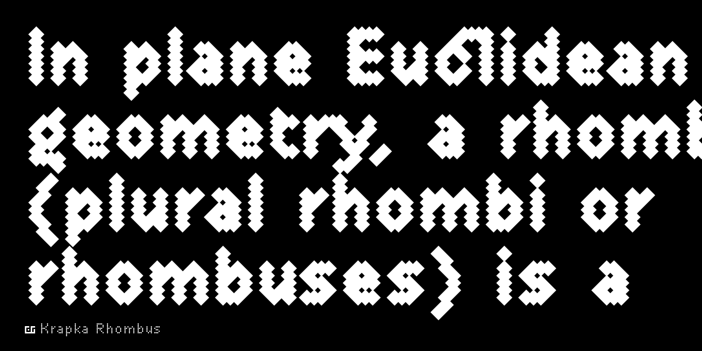 Ejemplo de fuente DR Krapka Rhombus Font Size10 px